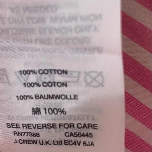 J Crew Striped Bell Sleeve Popover Top Sz 2 - Picture 5 of 11